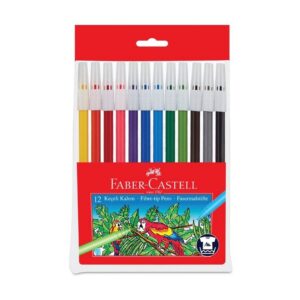 Faber Castell Keçeli kalem 12'li (Yıkanabilir)